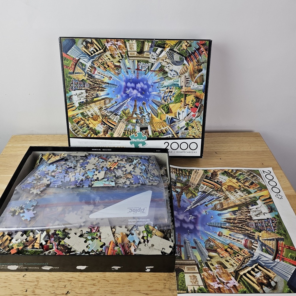 Buffalo Games World Landmarks 360 Jigsaw Puzzle - 2000 Pieces - Pre-Owned Poster